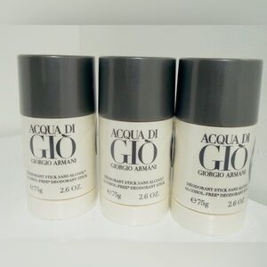 Acqua di Gio by Giorgio Armani Deodorant Stick for Men 75g Brand New x 3